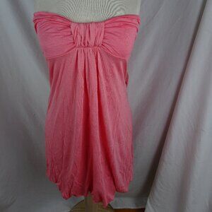 Y2K Charlotte Russe Coral Strapless Top/Dress Size L